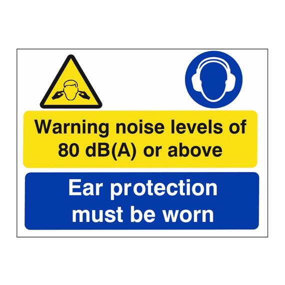 Mandatory Safety Sign - MAP - Warning Noise Levels Of 80 dB(A) Or Above