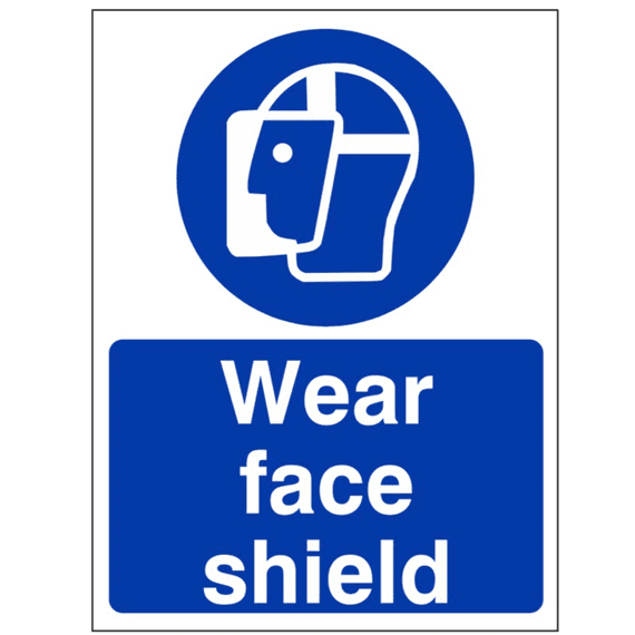 Mandatory Safety Sign - MAP - Wear Face Shield