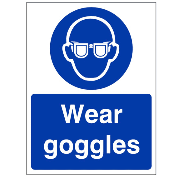 Mandatory Safety Sign - MAP - Wear Goggles