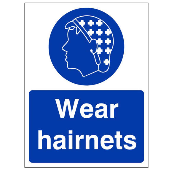 Mandatory Safety Sign - MAP - Wear Hairnets
