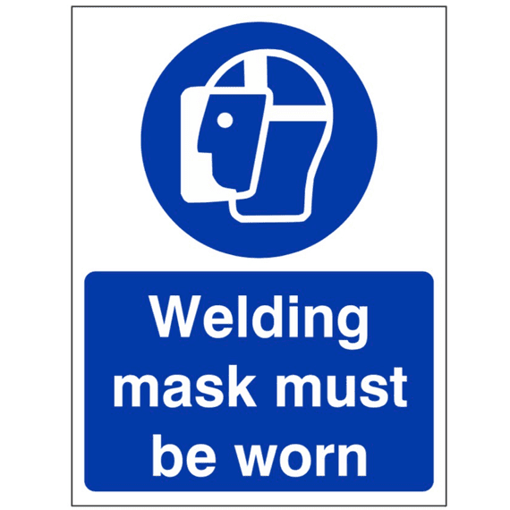Mandatory Safety Sign - MAP - Welding Mask Must Be Worn