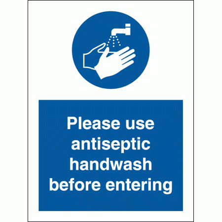 Mandatory Safety Sign - Please Use Antiseptic Handwash Before Entering (5788)