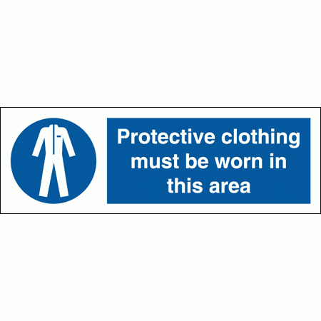 Mandatory Safety Sign - Protective Clothing Must Be Worn In This Area (5677)