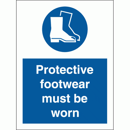 Mandatory Safety Sign - Protective Footwear Must Be Worn (5798)