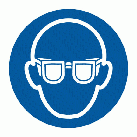 Mandatory Safety Sign - Safety Glasses Symbol (5644)