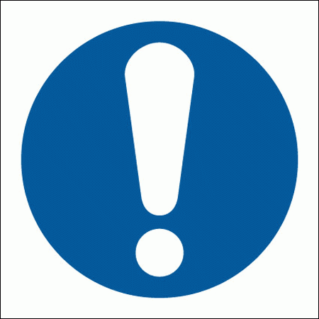 Mandatory Safety Sign - Think ! Symbol (5641)