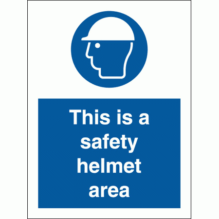 Mandatory Safety Sign - This Is A Safety Helmet Area (5733)