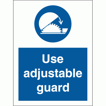 Mandatory Safety Sign - Use Adjustable Guard (5857)