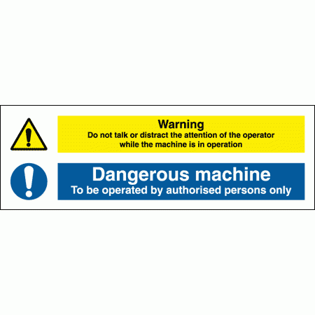 Mandatory Safety Sign - Warning Do Not Distract/Dangerous Machine (3121)