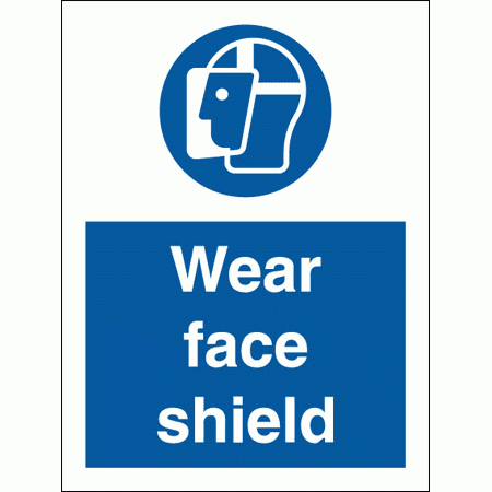 Mandatory Safety Sign - Wear Face Shield (5716)