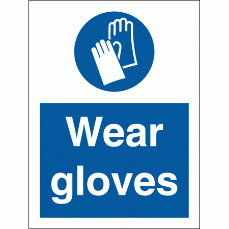 Mandatory Safety Sign - Wear Gloves (5724)