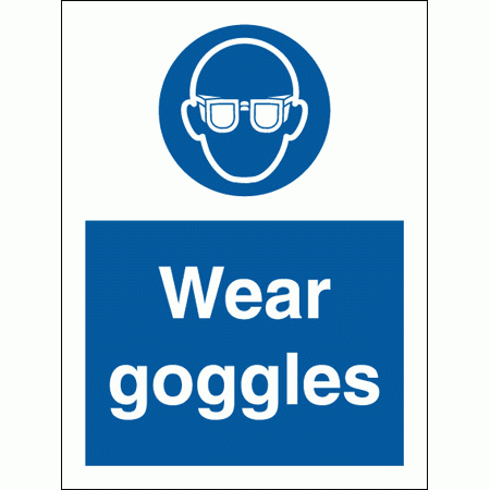Mandatory Safety Sign - Wear Goggles (5715)