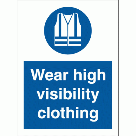 Mandatory Safety Sign - Wear High Visibility Clothing (5799)