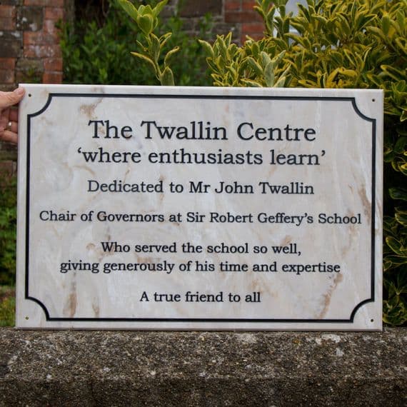 Marble  Corian Memorial Plaques  | The Sign Maker Shop
