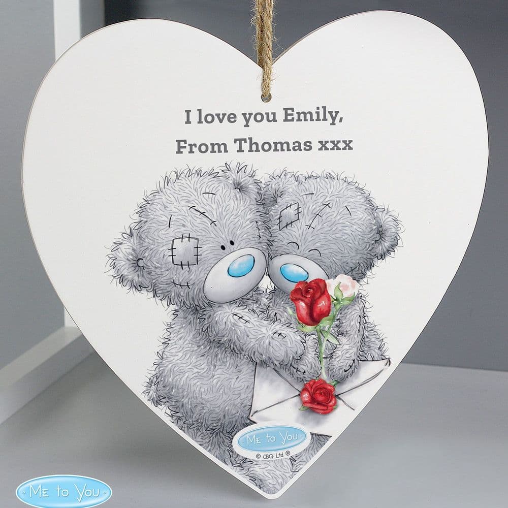 Me and You Valentine Heart - Painted Wood