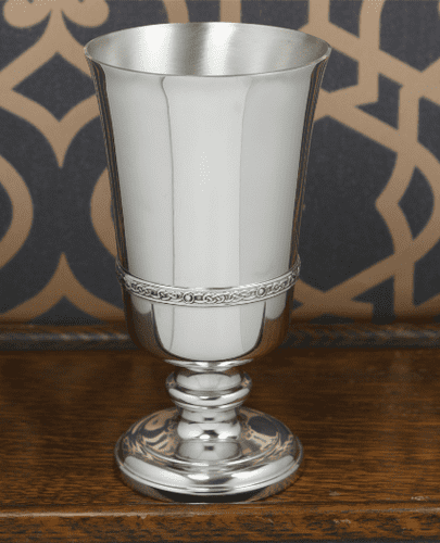 Medieval Style Pewter Goblet - Pewter Band | The Sign Maker Shop