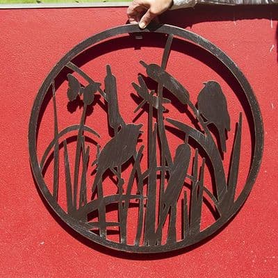 Metal Bullrush Wall Art