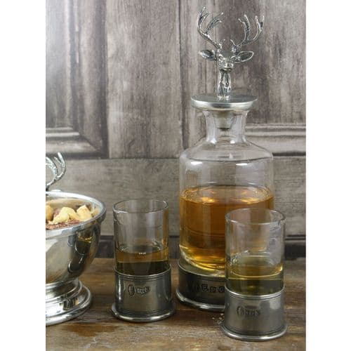 Mini Pewter Stag Decanter Set| The Sign Maker Shop