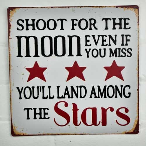 Fun Moon and Stars Metal Sign | Sign Maker Shop