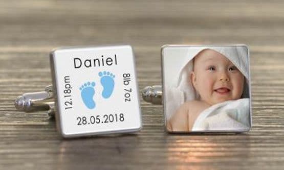 New Dad Photo Cufflinks