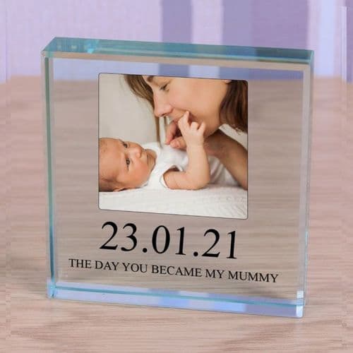 New Mummy / Mothers Day - Glass Photo Block | The Sign Maker Shop
