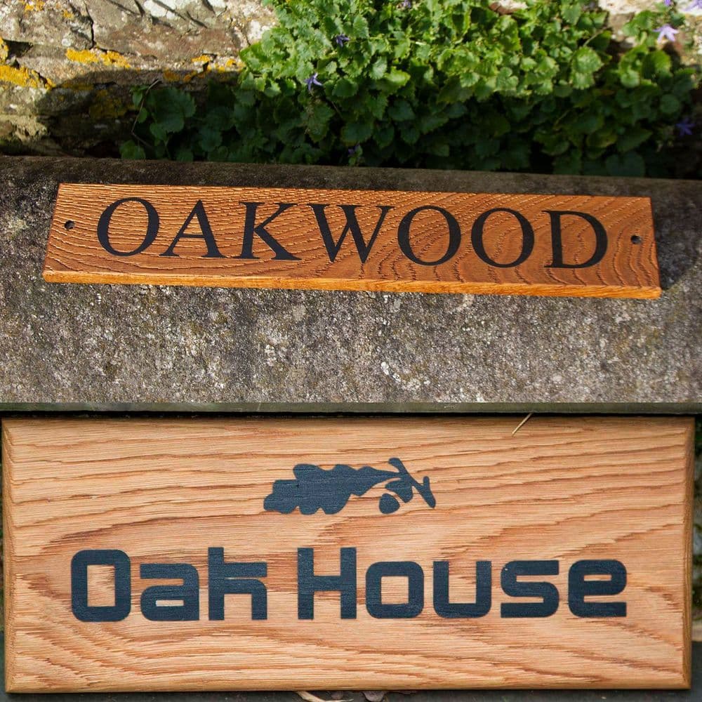 Oak Driftwood Effect House Sign