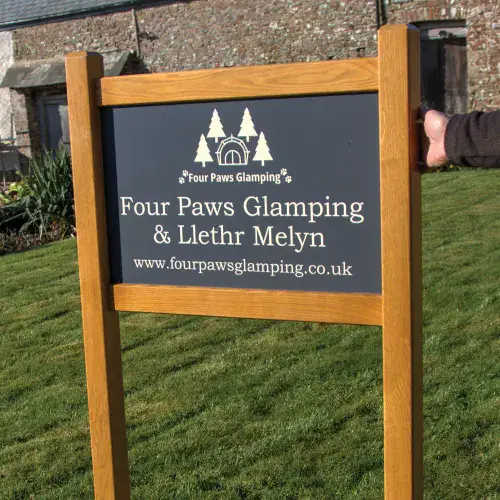 Handmade Oak Framed Entrance Sign | The Sign Maker Shop