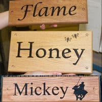 Oak Horse Name Plate / Stable Sign | The Sign Maker Shop