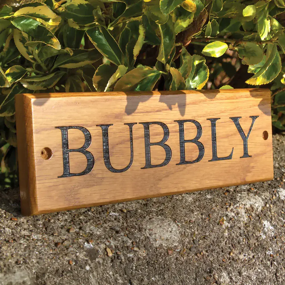 Oak Horse Name Plate