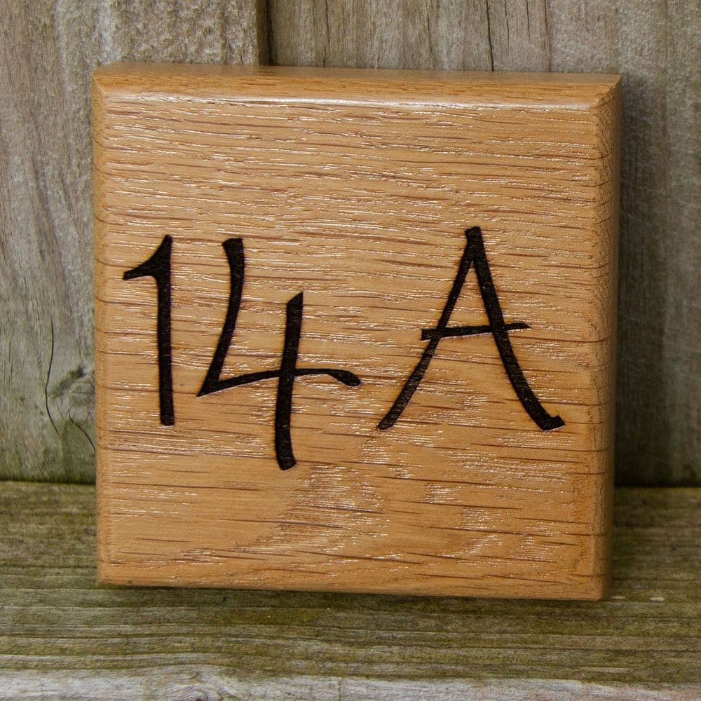 Oak House Number Signs