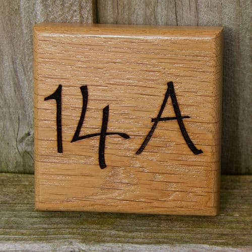 Oak House Number Signs The Sign Maker Shop