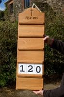 Oak Hymn Board | The Sign Maker Shop