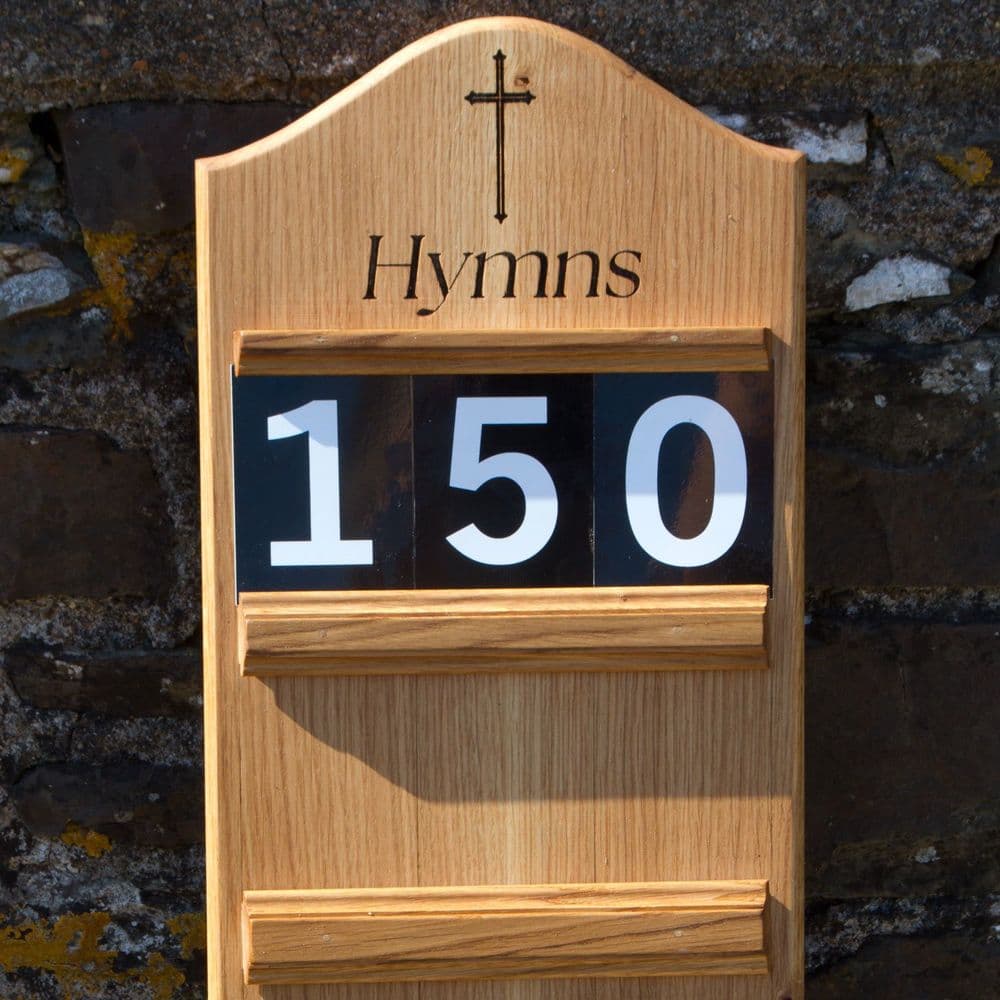 Oak Hymn Board