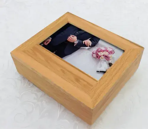 Oak Memory Box with Photo Slot | The Sign Maker Shop
