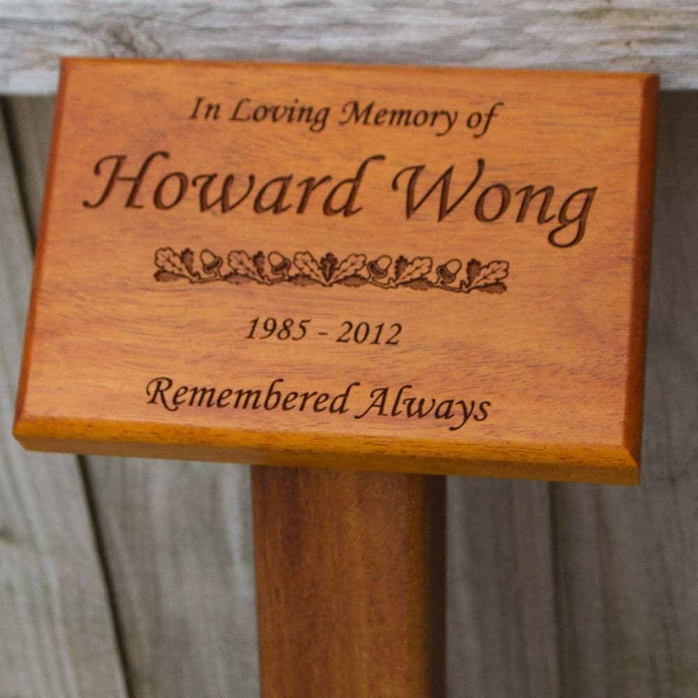 Opepe Wood Memorial Plaque