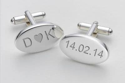 Oval Love  Cufflinks