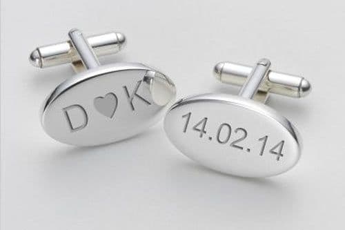 Oval Love  Cufflinks