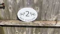 Oval Painted & Etched Slate Signs | The Sign Maker Shop
