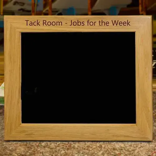 Painted Blackboard with Natural Wooden Frame