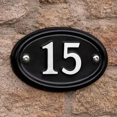 Painted Cast Aluminium House Number Sign