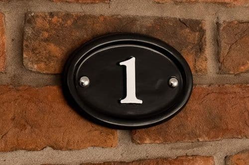 Painted Cast Aluminium House Number Sign