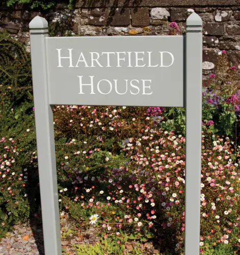 Painted Wooden Entrance Signs with Posts | The Sign Maker Shop