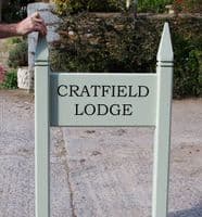 Painted Wooden Entrance Signs with Posts | The Sign Maker Shop