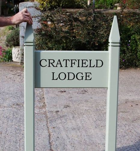 Painted Wooden Entrance Signs with Posts | The Sign Maker Shop
