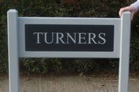 Painted Hardwood  Signs with Engraved Insert | The Sign Maker Shop