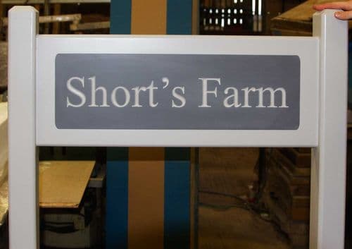 Painted Hardwood  Signs with Engraved Insert | The Sign Maker Shop