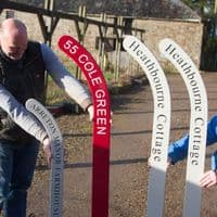 Painted Hockey Stick Verge Signs  | The Sign Maker Shop