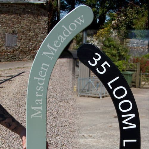 Painted Hockey Stick House Signs - Double Sided