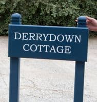 Painted Wooden Entrance Signs on Posts | The Sign Maker Shop
