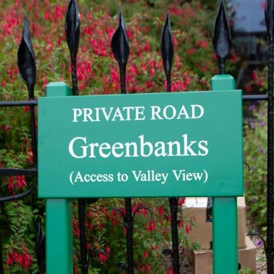 Painted Wooden Signs with Posts (front fixed)